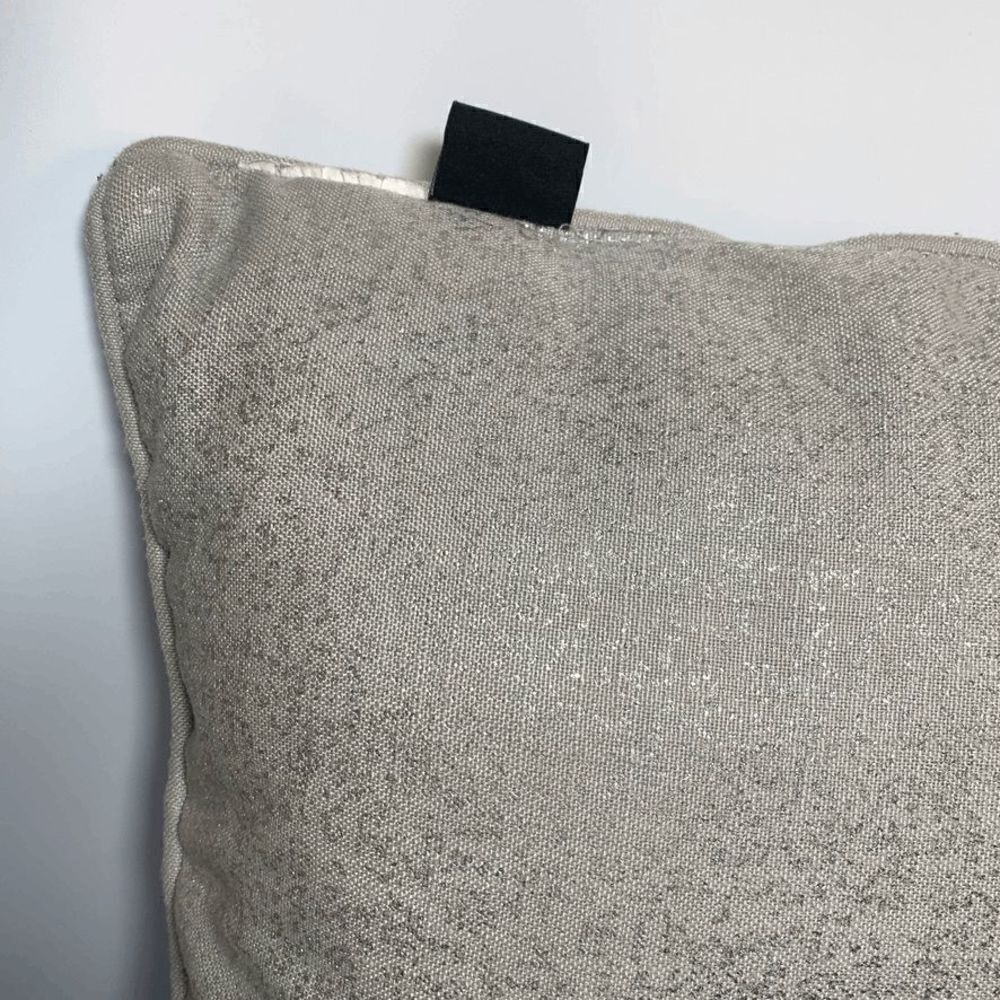 Bebe Silver Metallic Linen 18x18" Pillow - Picture 4 of 4